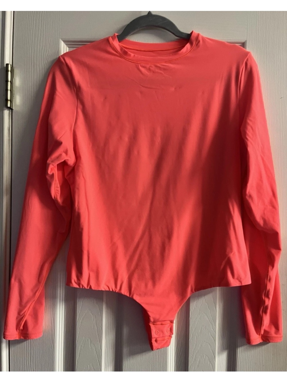 SKIMS Long Sleeve Bodysuit in Coral 2X